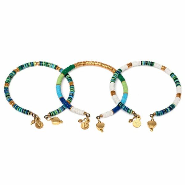 3 BANGLE APERTI MINI PAILLETTES