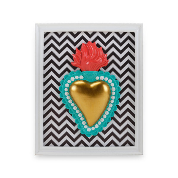 Cornice cuore e righe zig zag Henriette