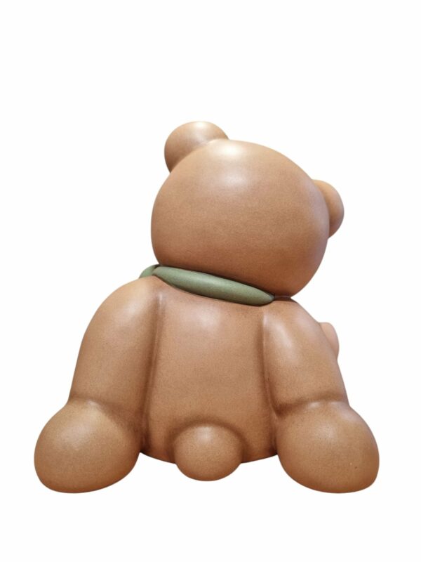 Teddy con fiocco in ceramica grande - immagine 2